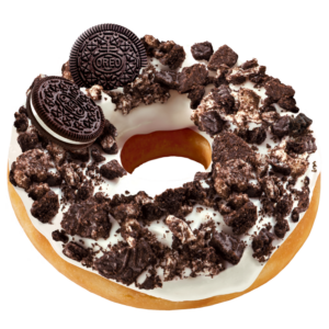 Vanilla Donut made with Oreo