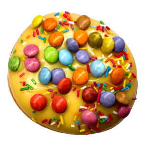 Donut made with Smarties