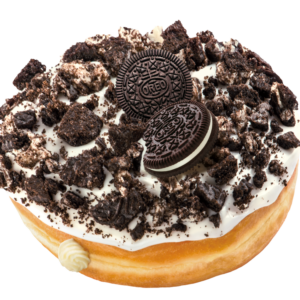 White Choc Donut made with Oreo