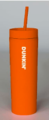Drinking Bottle orange with Straw